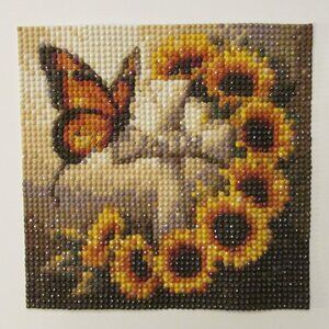 Butterfly with Cross and Flowers Item #9312025